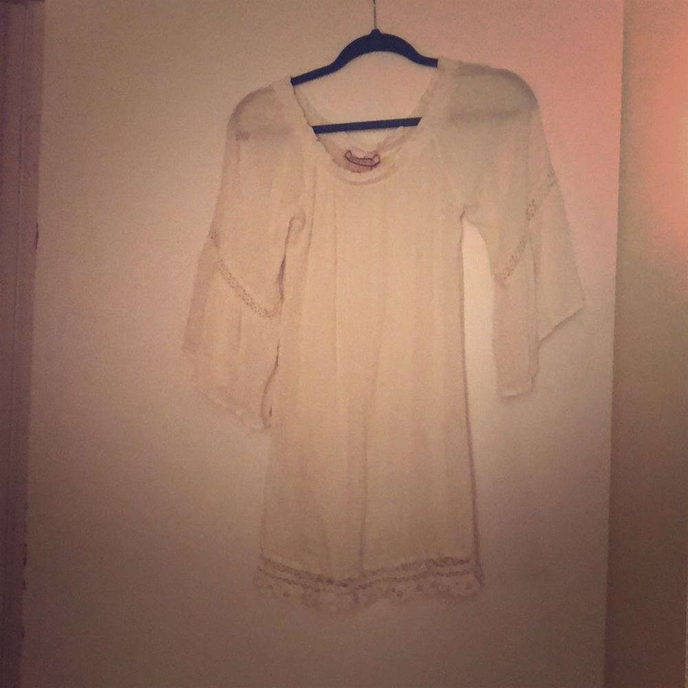 Off the shoulder white dress